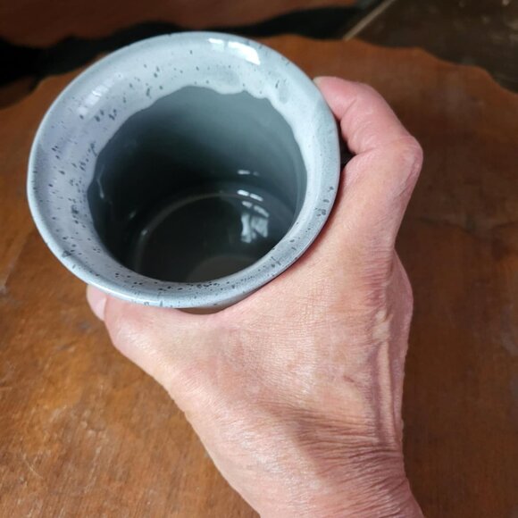 Pair of Artisan Ceramic Coffee Mugs in Gray tones~ Beautiful and large 14 oz - Picture 6 of 8